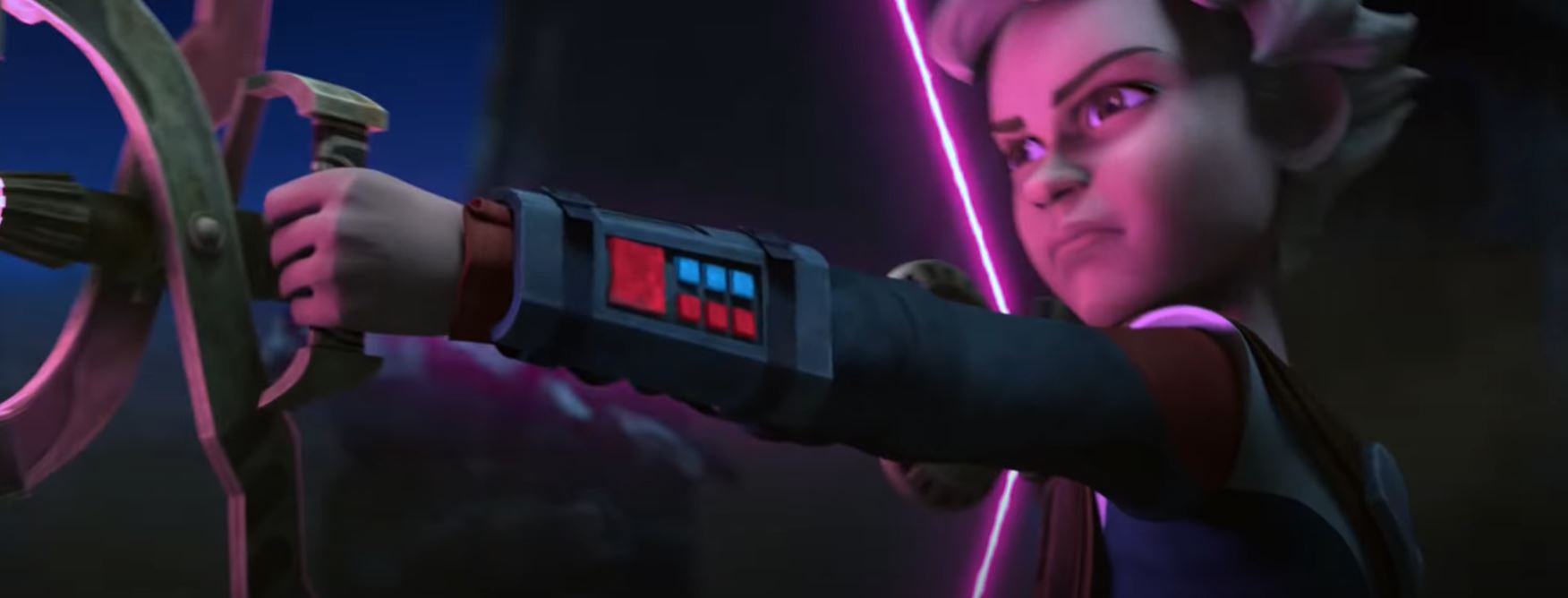 omega con il suo arco laser