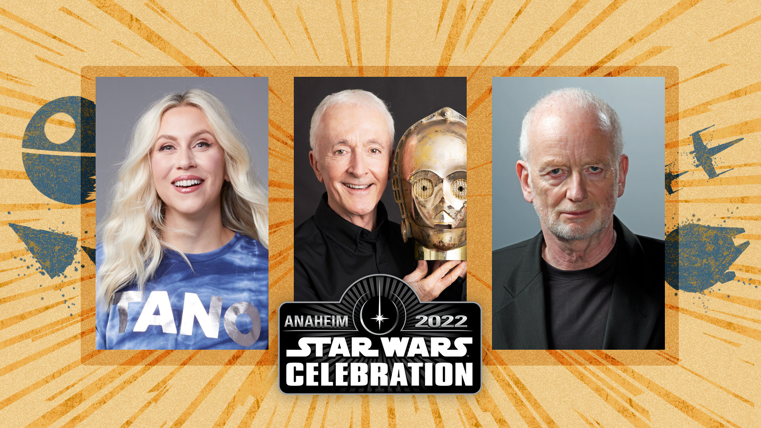 Star Wars Celebration 2022, Ashley Eckstein Ian McDiarmid e Anthony Daniels
