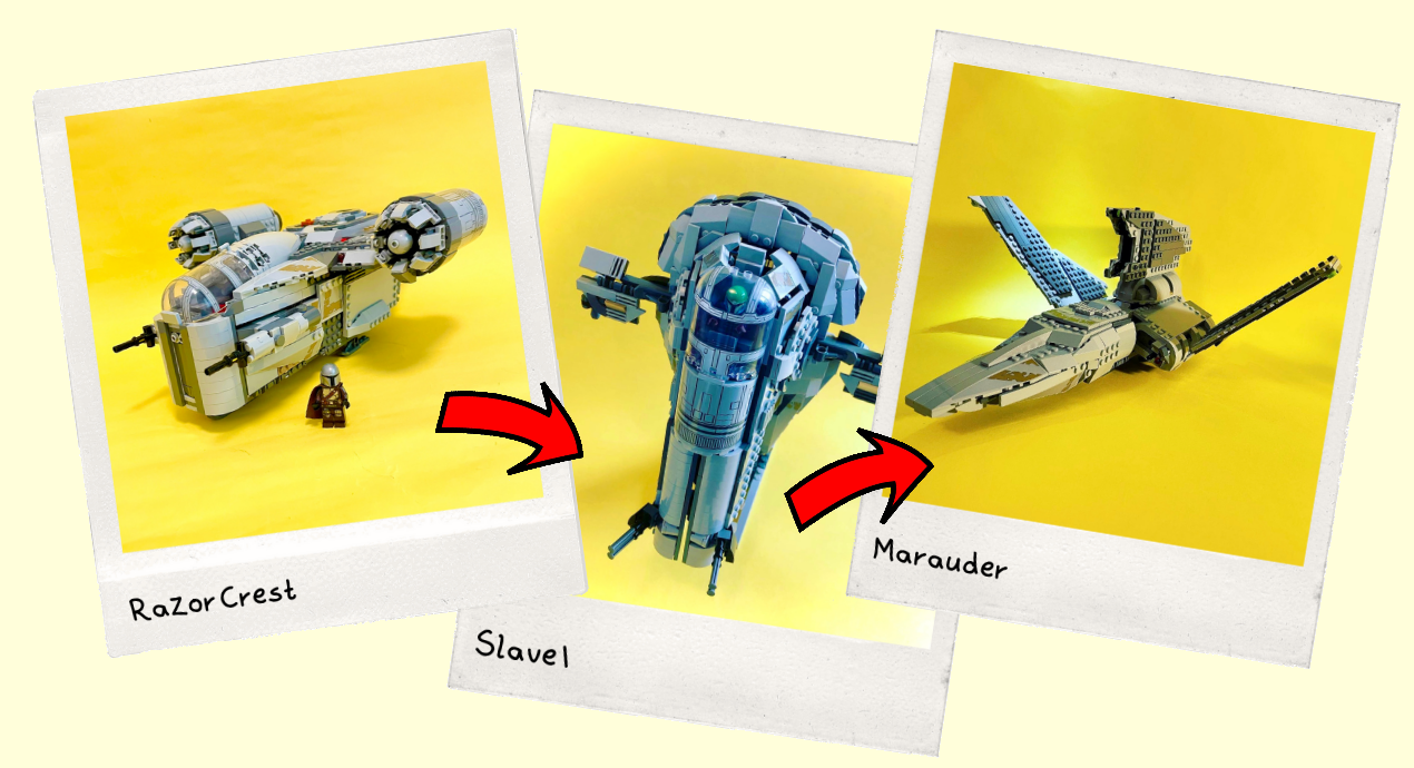 Trasformo la LEGO Razor Crest in una Slave I e poi nella Marauder della Bad Batch!